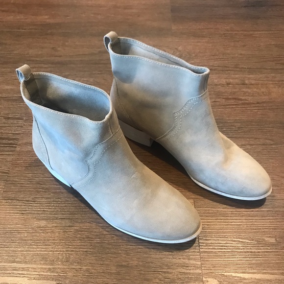 Sole Society Shoes - Sole Society Carson Taupe Suede Pull-On Bootie